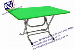 BÀN NHỰA 2 LỚP CHÂN INOX-BG35B