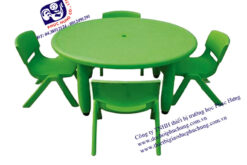 BỘ BÀN GHẾ NHỰA LIỀN HÌNH TRÒN-BG12C