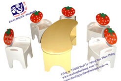 BỘ BÀN HÌNH QUẢ CHUỐI, GHẾ QUẢ DÂU-BG15