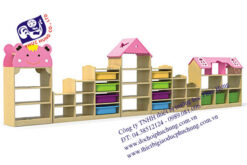 BỘ GIÁ KỆ NHÀ GẤU 5 KHỐI GHÉP-GG138