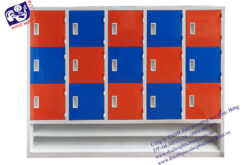 TỦ ĐỂ BA LÔ 15 Ô CÓ 2 TẦNG ĐỂ GIẦY DÉP BẰNG SẮT-GT27