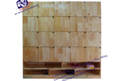 TỦ ĐỂ TƯ TRANG 20 Ô VÀ 2 TẦNG ĐỂ GIẦY DÉP BẰNG GỖ THÔNG-GT22