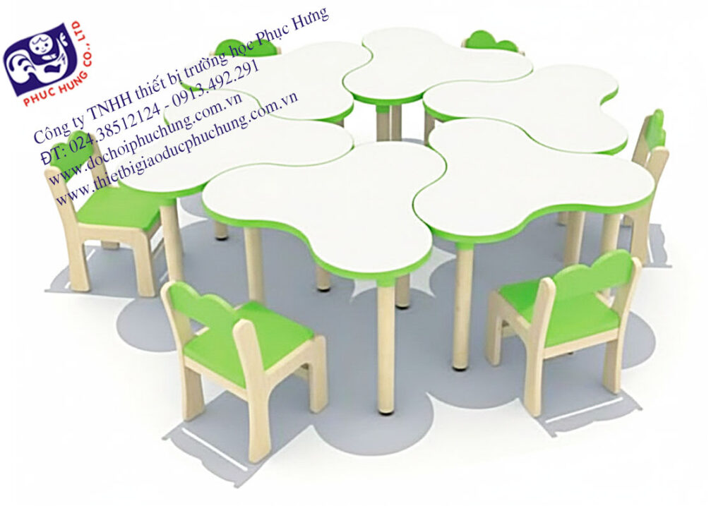 bàn mầm non lắp ghép
