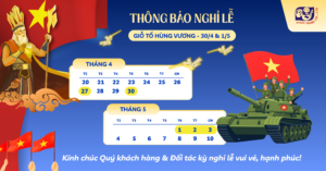 thông báo nghỉ lễ 30/4